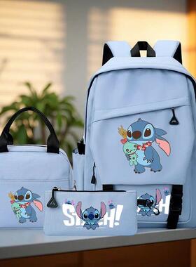 3pc Stitch Large Capacity Backpack Set, Tote Bag and Pencil