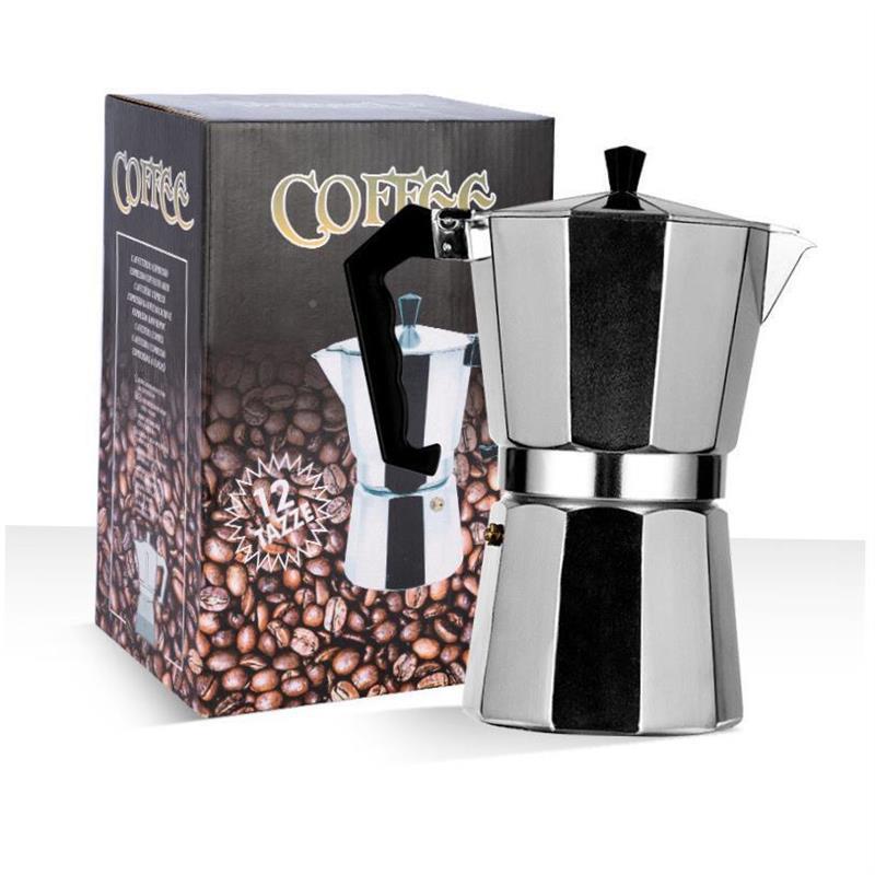 Aluminum Moka Pot Coffee Maker Octagonal Moka Coffee Maker - 实物图