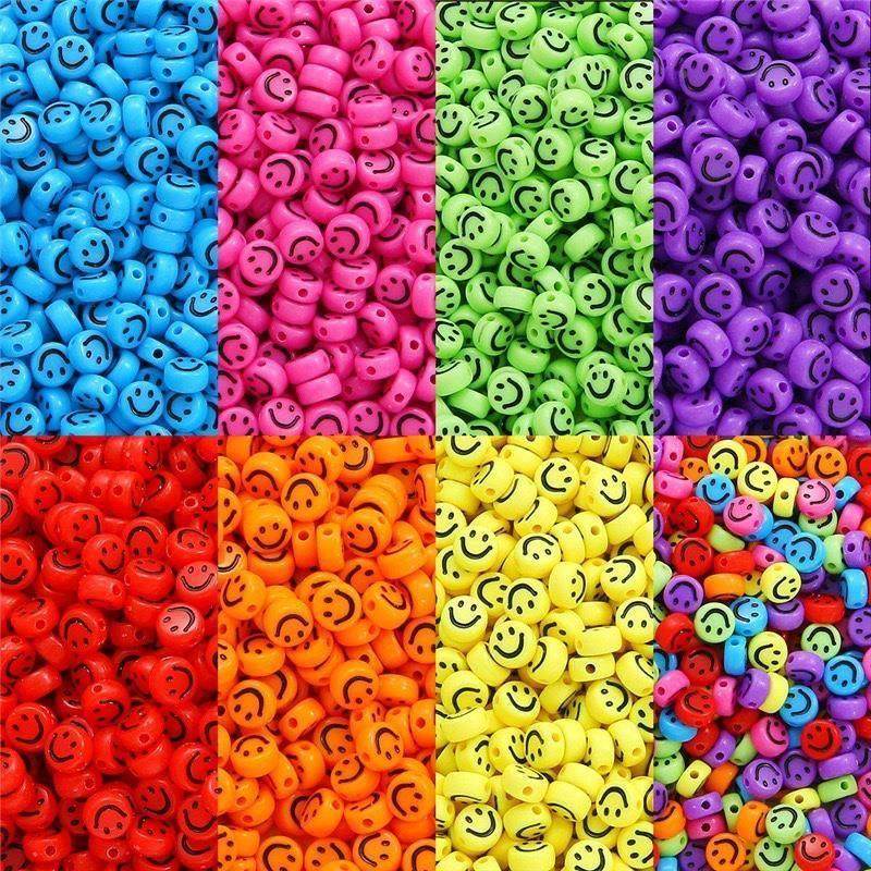 Acrylic Smiling Beads For Jewelry Making Diy Charms Bracelet