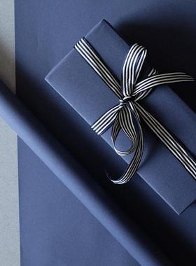 wrapping paper men 礼物包装纸纯色男生 gift wrap 包装纸深蓝色