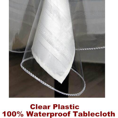 Clear Plastic Tablecloth Table Cloth Protector Cover