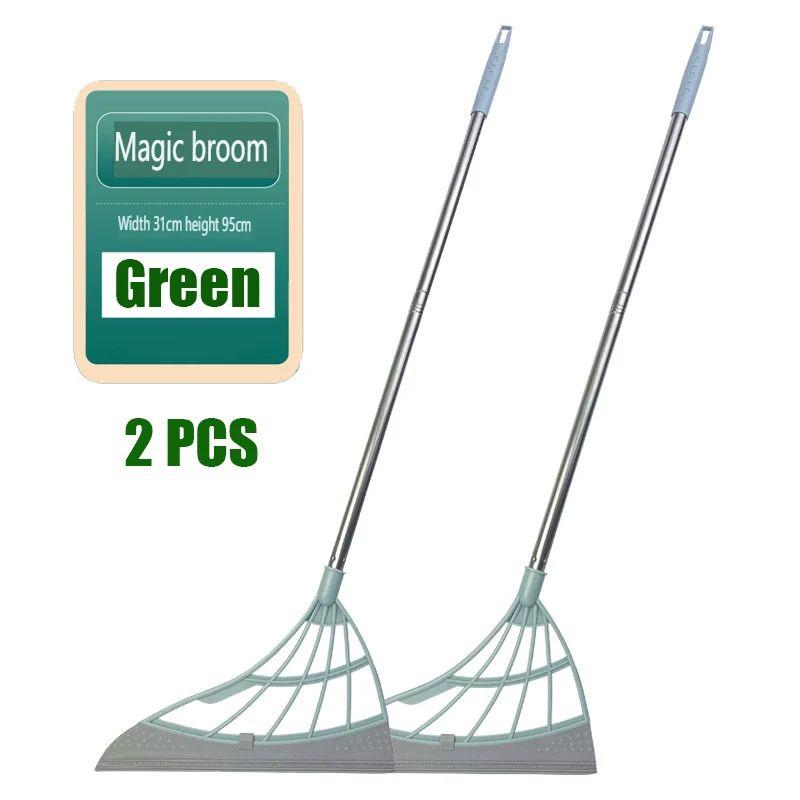 2PCS/Set Silicone Magic Broom Window Washing Wiper Squeegee