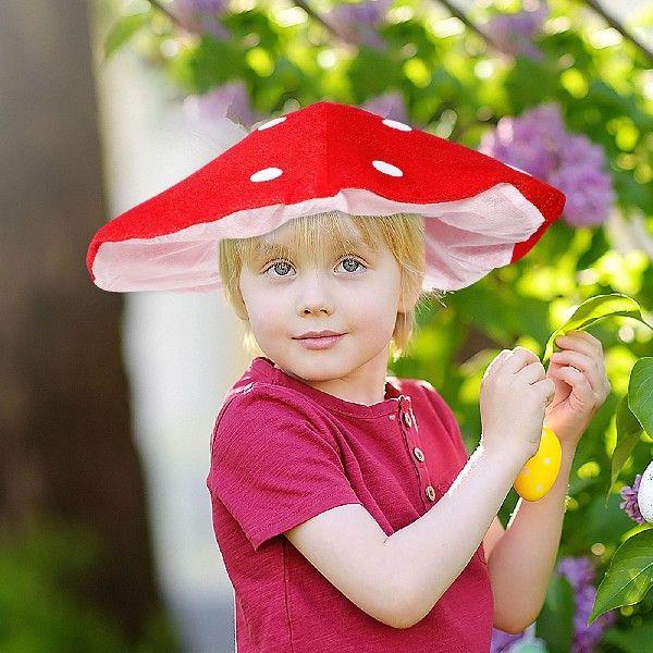 Plush Headwear Mushroom Shaped Caps Party Hats Dress for