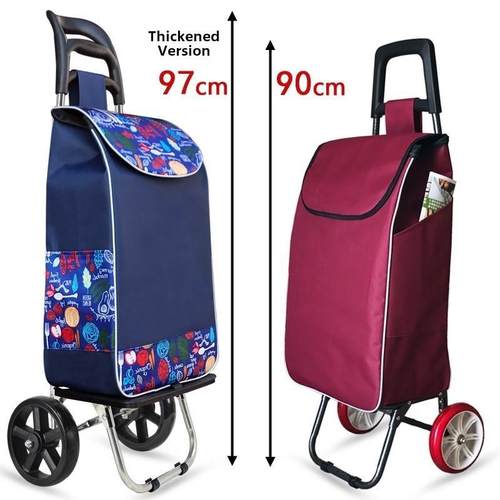 Vegetable shopping cart folding shopping bag basket trolley