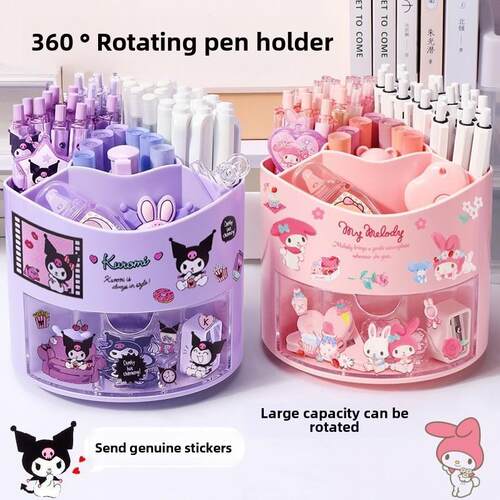 Sanrio Anime Rotating Pen Holder Kuromi Melody Cinnamoroll K