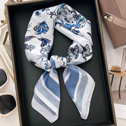 70cm small square scarf imitating real silk 印花丝巾彷真丝