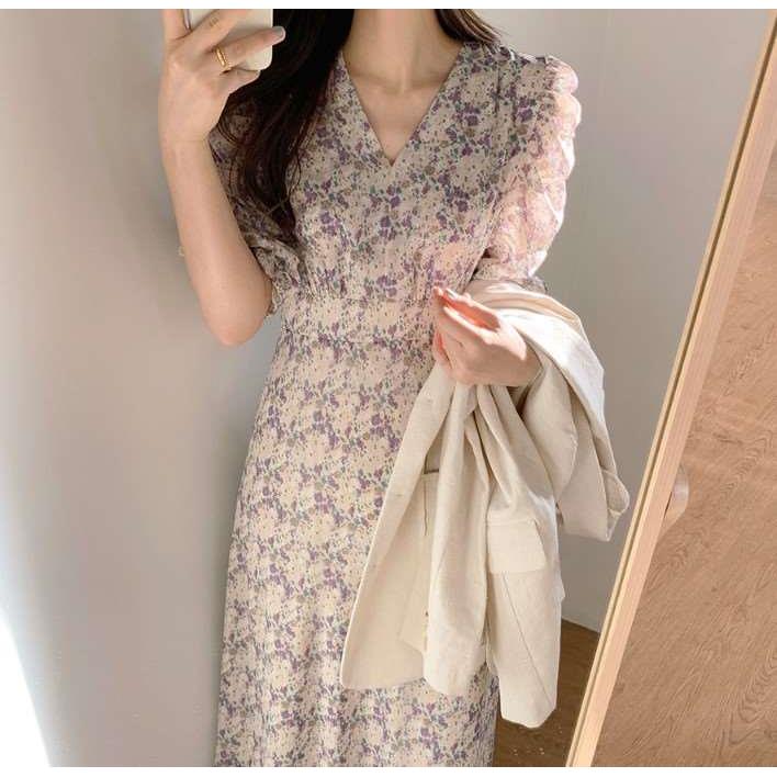 Summer New French Sty Waist Egant Long Dress Gent Sty High-g