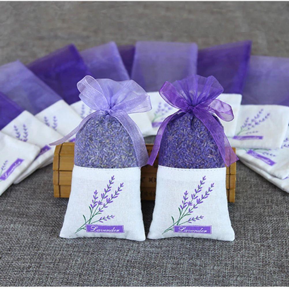 10pcs Lavender Sachet Bag Empty Lavender Pouches Dry Flower