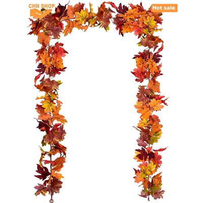 Fall Garland Maple Leaf,Vine Artificial,Christmas decoration