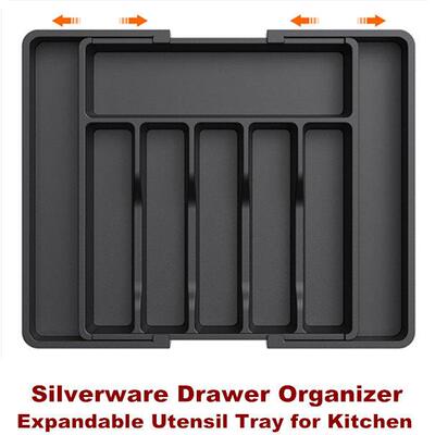 Silverware Drawer Organizer Expandable Utensil Tray Kitchen
