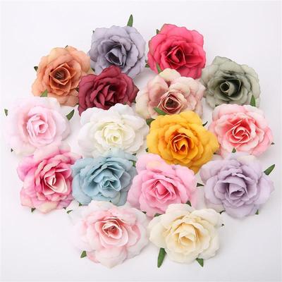 Good artificial roses white silk fake roses flower faux head