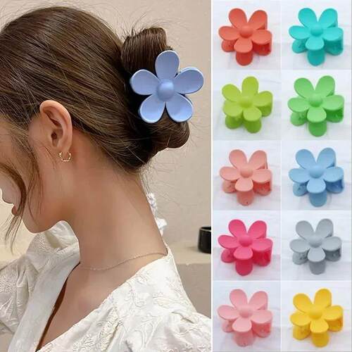 ncmama Korea Flower Shape Hair Claw Clips Women Sweet Girls