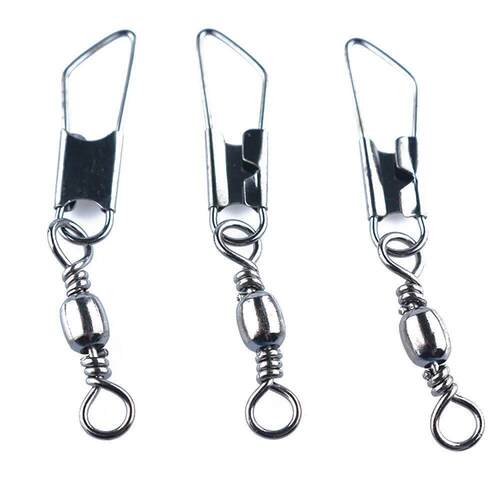 50PCS Durable Stainless Steel Swivel Solid Rings Fishing Pin