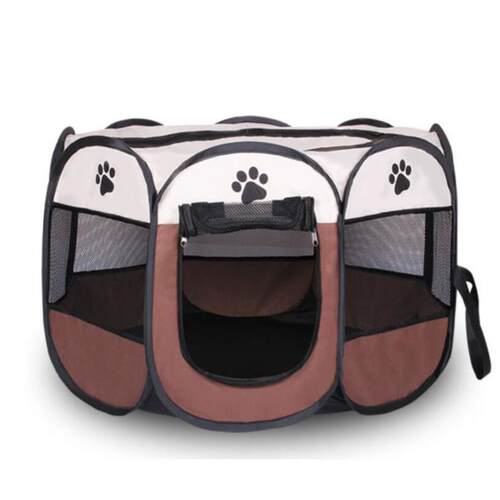 Portable Folding Pet Tent Dog House Octagonal Cage Cat Tent