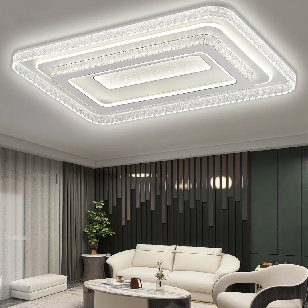 客厅吸顶平板灯主卧室灯具大气简约书房间灯轻奢大气长方形led