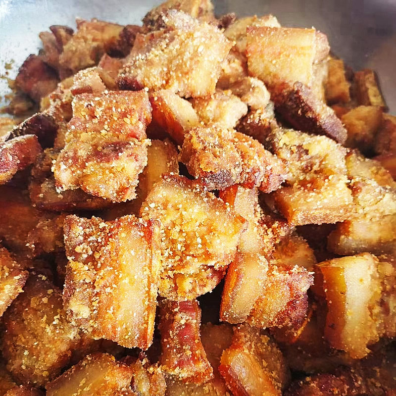 农家手工自制烟熏腊肉腊五花粉蒸夫子菜湖南祁阳祁东特产米粉菜