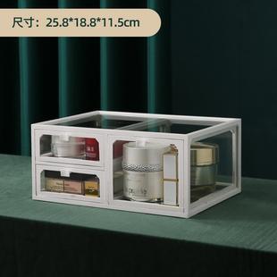 透明玻璃香水收纳盒香薰收架防尘家用超大容量化妆品置物架展示柜