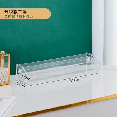 贺卡收纳架桌面透明亚克力小卡明信片摆放盒花店卡牌卡片展示架子