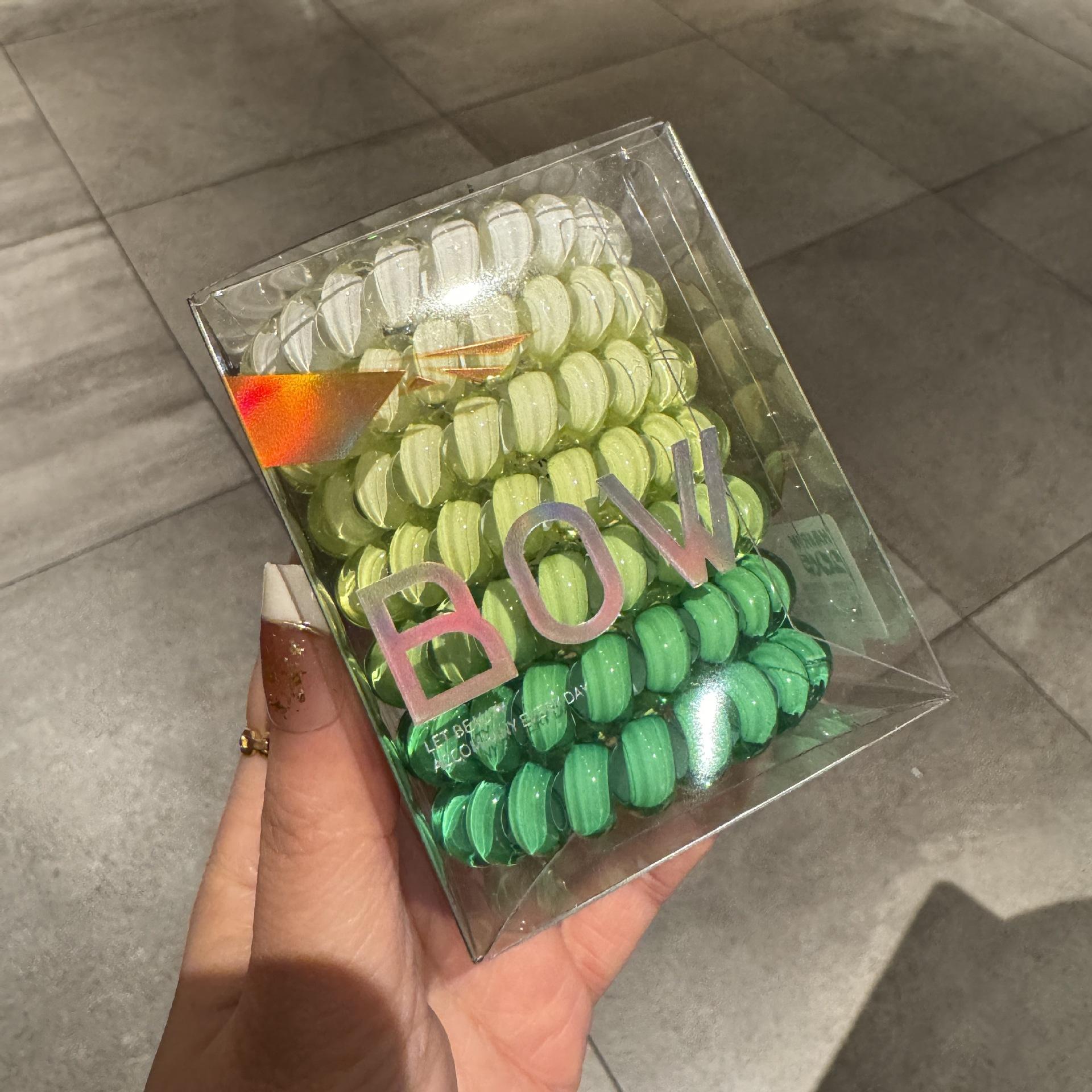 电话线高品质渐变盒装皮筋重发网