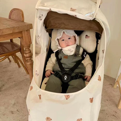 Коляска для выхода на улицу, ветрозащитный ветрозащитный чехол, универсальный зимний удерживающий тепло защищающий от холода дождевик