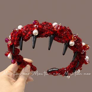 发箍女款2026新款红色新年头箍高颅顶压发头箍高级感洋气时尚发卡