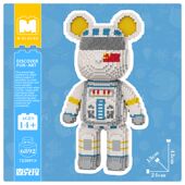 萌拼潮玩43厘米宇航员熊带灯拼装 玩具男孩生日礼物摆件