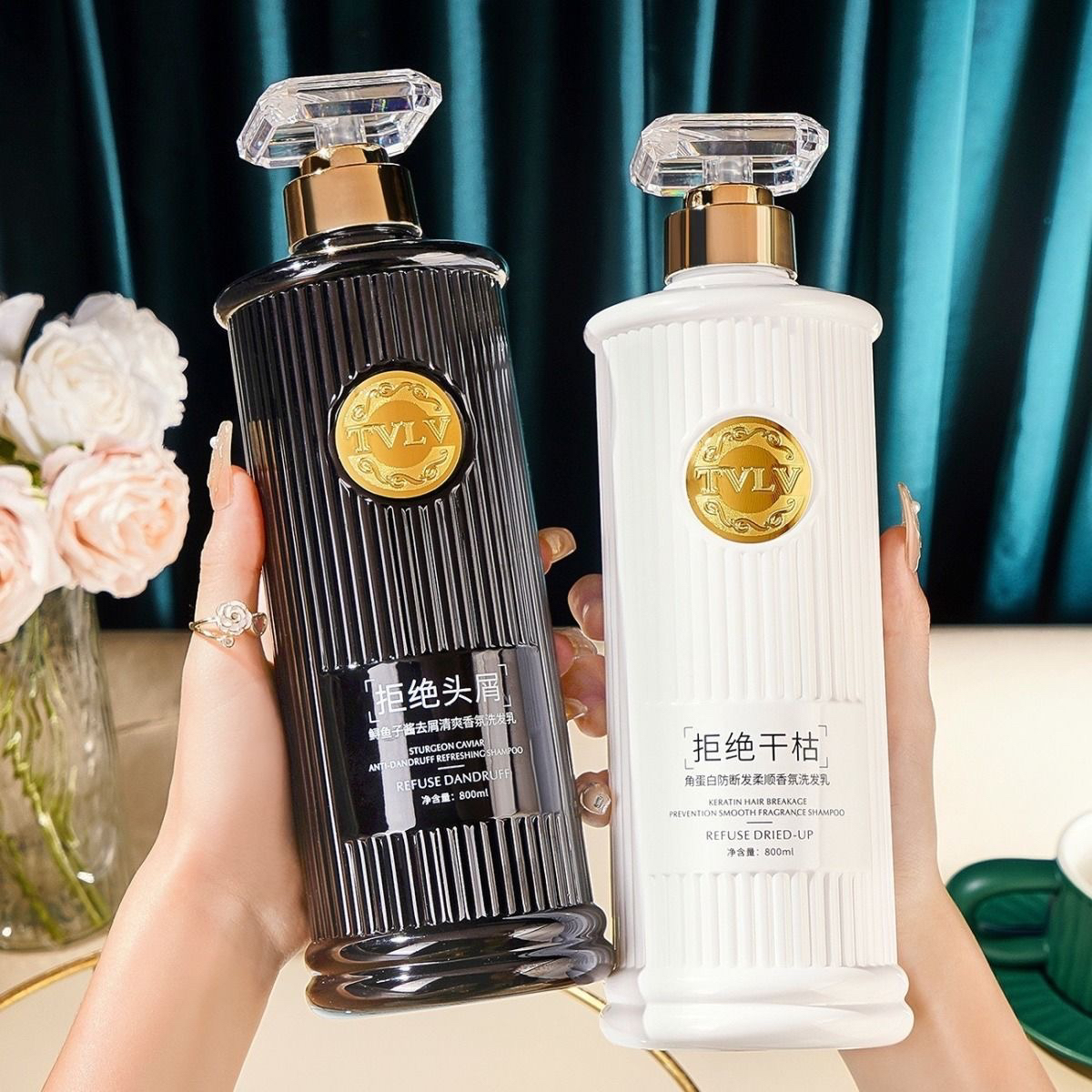 TVLV氨基酸控油蓬松香氛去头屑清爽洗发乳角蛋白防断发香氛洗发水