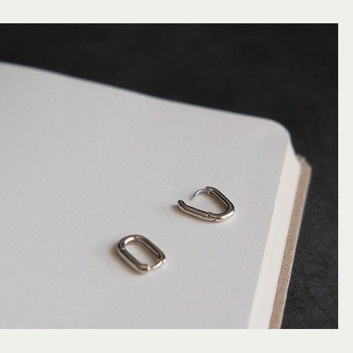 14K包金白金色保色U型椭圆形耳扣法式耳圈耳挂diy耳环耳饰品配件