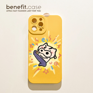 benefit日漫可爱功夫小猪17适用于iphone16promax苹果15PRO手机壳13新款 14套12创意11全包xsmax硅胶xr防摔8p