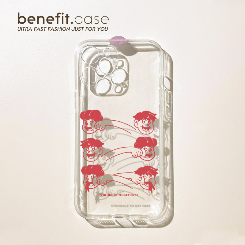 benefit趣味插画吃我一拳17适用于iphone16promax苹果15PRO手机壳13新款14套12个性11透明xsmax硅胶xr防摔8p,3C数码配件,手机保护套/壳,淘宝优惠券,粉丝福利购,淘宝优惠卷