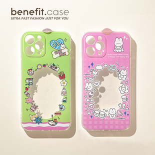 benefit可爱帆船小狗小卡追星17pro16适用于15苹果13手机壳iphone14promax新款 12套11创意xsmax透明xr全包8p