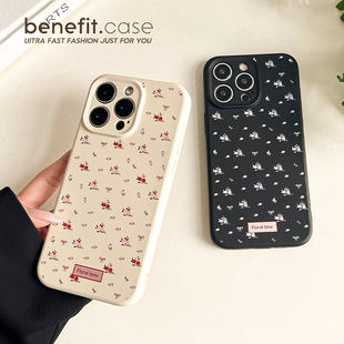 benefit日韩ins满屏小碎花17适用于iphone16promax苹果15PRO手机壳13新款 14套12创意11全包xsmax硅胶xr防摔8