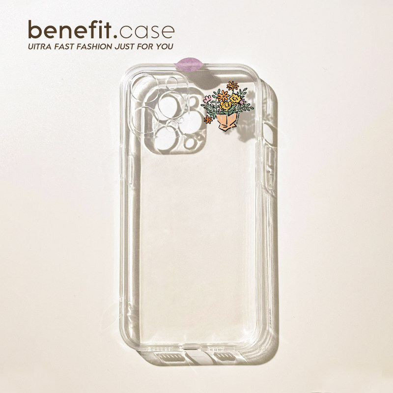 benefit创意简约卡通花篮17pro16适用iphone15