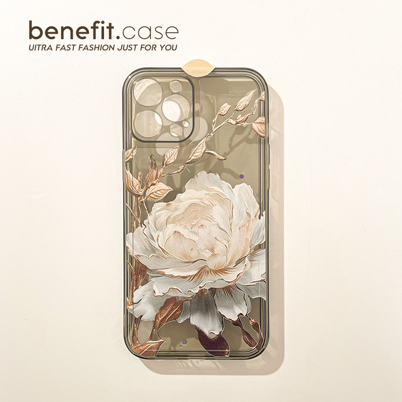 benefit唯美国风望舒金莲17适用于iphone16promax苹果15PRO手机壳13新款14套12创意11全包xsmax硅胶xr防摔8p,3C数码配件,手机保护套/壳,淘宝优惠券,粉丝福利购,淘宝优惠卷