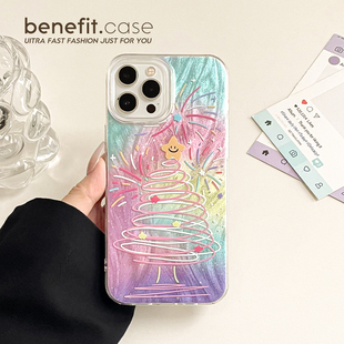 benefit梦幻晕染烟花圣诞树17适用于iphone16promax苹果15PRO手机壳13新款 11羽纱xsmax硅胶xr防摔 14套12个性