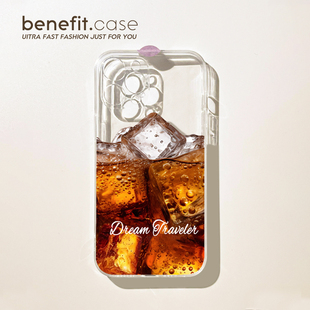 benefit创意美式 12套11小众xsmax透明xr硅胶8p7p 冰可乐17pro16适用iphone15promax苹果13手机壳14promax新款