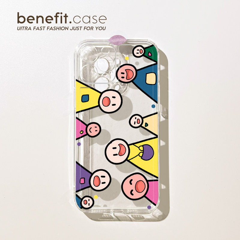benefit创意卡通趣味搞怪小人17pro16适用15苹果13手机壳iphone14promax新款12套11小众xsmax透明xr全包8p防,3C数码配件,手机保护套/壳,淘宝优惠券,粉丝福利购,淘宝优惠卷