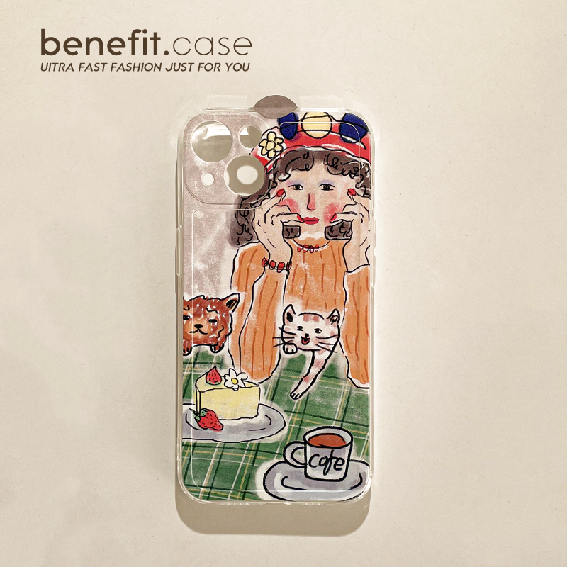 benefit硅胶苹果手机壳抽象