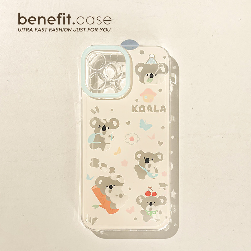 benefit卡通可爱抱树考拉17pro16适用iphone15promax苹果13手机壳14promax新款12套11xsmax透明xr硅胶8plus防,3C数码配件,手机保护套/壳,淘宝优惠券,粉丝福利购,淘宝优惠卷