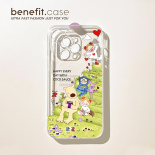 benefit开心女孩春游时光17适用于iphone16promax苹果15PRO手机壳13新款 11透明xsmax硅胶xr防摔8p 14套12个性