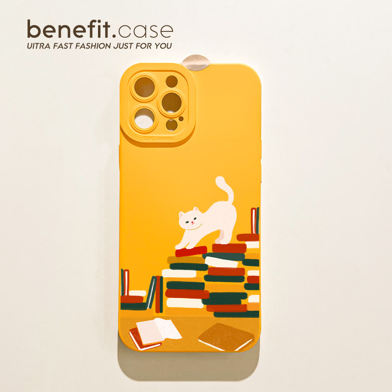 benefit书架上的伸懒腰小猫17适用于iphone16promax苹果15PRO手机壳13新款14套12个性11全包xsmax硅胶xr防摔,3C数码配件,手机保护套/壳,淘宝优惠券,粉丝福利购,淘宝优惠卷