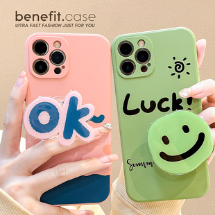 benefitOK幸运英文适用于苹果15手机壳13iphone14promax新款 12套11网红xsmaxxr创意8plus硅胶7mini华为mate60