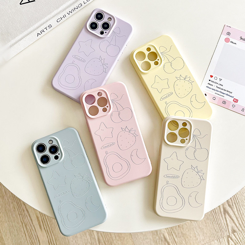 benefit趣味简约线条水果适用于iphone16promax苹果15PRO手机壳13新款14套12创意11全包xsmax硅胶xr防摔8plus,3C数码配件,手机保护套/壳,淘宝优惠券,粉丝福利购,淘宝优惠卷