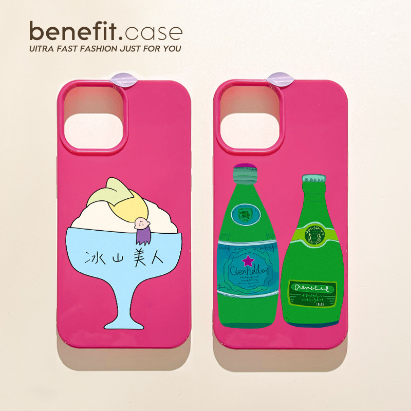 benefit抽象冰山美人绿色酒瓶17适用于iphone16pr