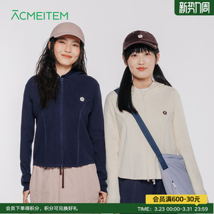 ACMEITEM爱棵米 外套休闲舒适合体毛衣上衣 秋冬女士连帽针织开衫