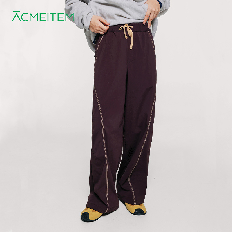 ACMEITEM爱棵米 户外亲子秋冬明线设计感休闲长裤宽松裤子男女