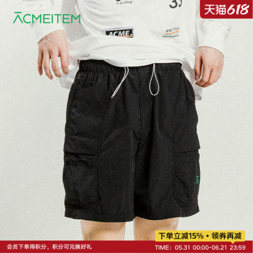 ACMEITEM爱棵米 户外运动直筒短裤大口袋宽松休闲裤子男女