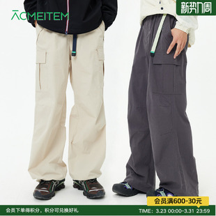 宽松裤 ACMEITEM爱棵米 裤 直筒工装 子男女 城市户外棉感休闲长裤