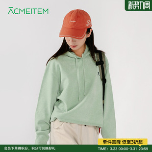 上衣 简约休闲毛衣宽松短款 ACMEITEM爱棵米 秋冬女士连帽针织衫
