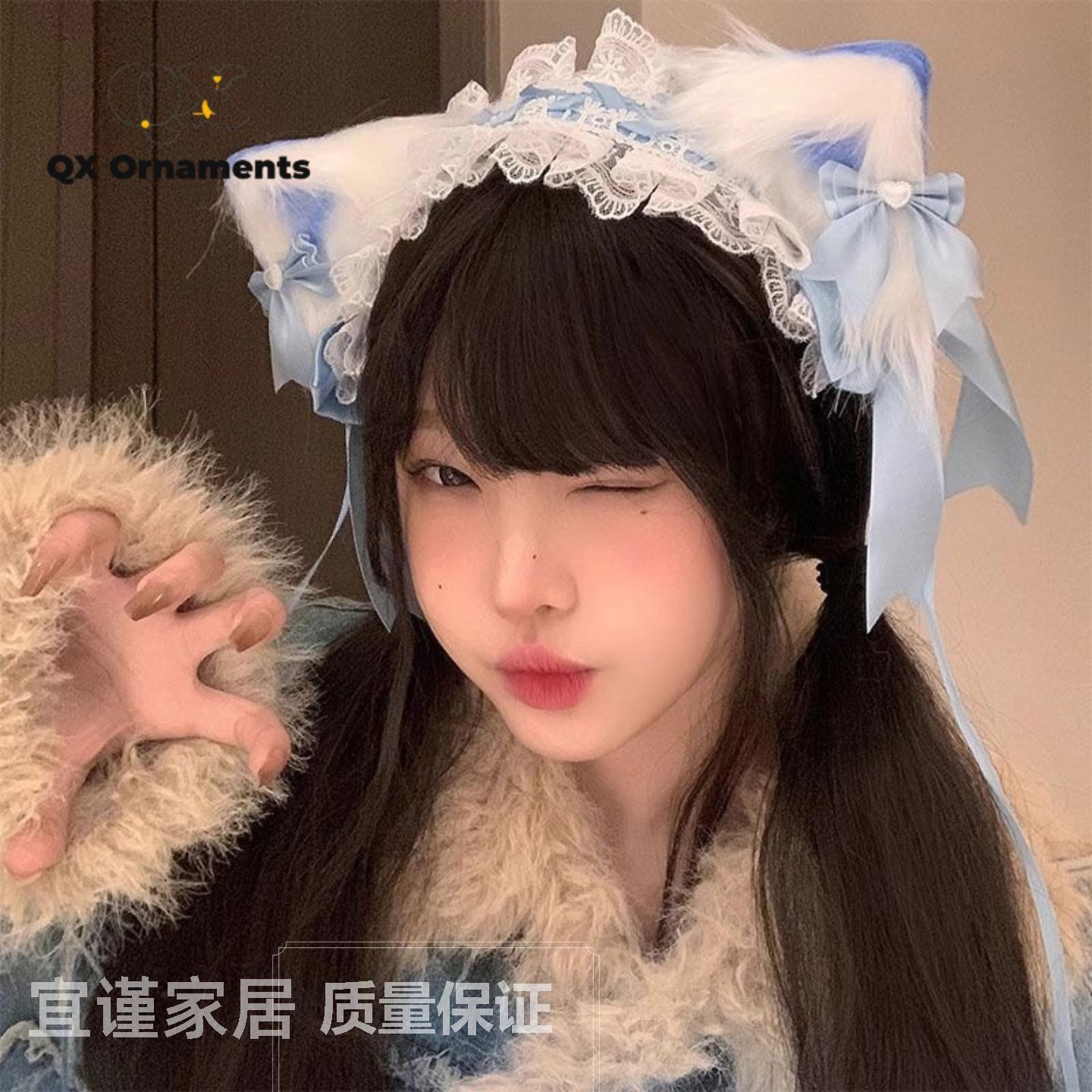 二次元洛丽塔发箍发带女猫耳发夹漫展女仆头箍头饰